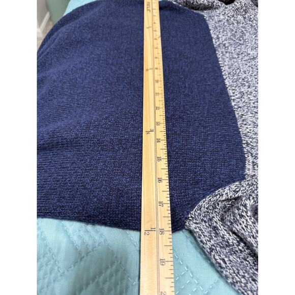 Talbots Women's A-Line Sweater Dress Large Marled Blue Gray Colorblock Academia - Picture 6 of 6